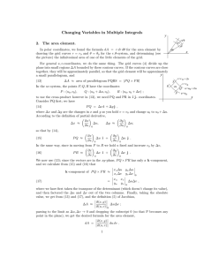 Changing Variables in Multiple Integrals y x
