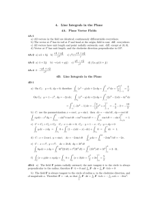 4.  Line  Integrals  in  the ... 4A.  Plane  Vector  Fields