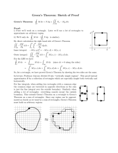 Green’s  Theorem:  Sketch  of  Proof