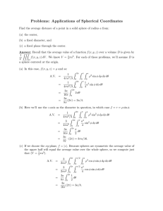 Problems:  Applications  of  Spherical  Coordinates