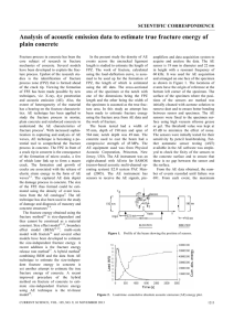 Analysis of acoustic emission data to estimate true fracture energy... plain concrete  SCIENTIFIC CORRESPONDENCE