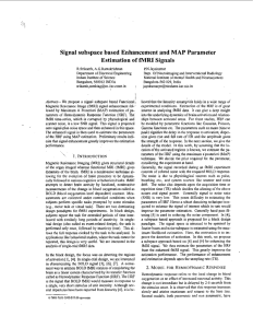 Signal subspace based Enhancement and MAP Parameter Estimation Signals of