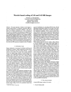 2-D Wavelet based coding of and