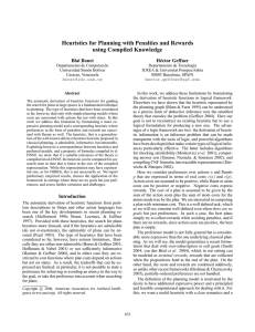 Heuristics for Planning with Penalties and Rewards using Compiled Knowledge Blai Bonet