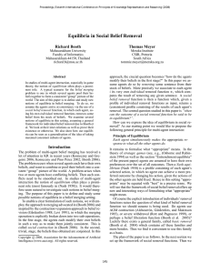 Equilibria in Social Belief Removal Richard Booth Thomas Meyer