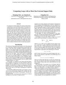 Computing Loops with at Most One External Support Rule Xiaoping Chen