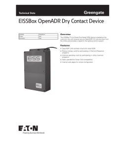 EISSBox OpenADR Dry Contact Device Greengate