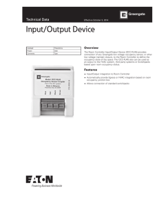Input/Output Device Technical Data Overview