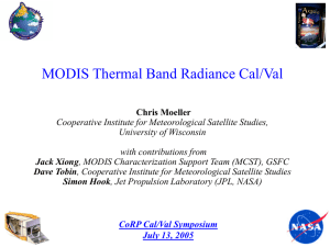 MODIS Thermal Band Radiance Cal/Val