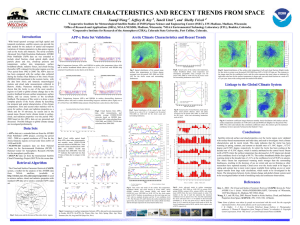 ARCTIC CLIMATE CHARACTERISTICS AND RECENT TRENDS FROM SPACE , Xuanji Wang Taneil Uttal