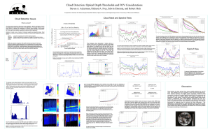 Cloud Detection: Optical Depth Thresholds and FOV Considerations