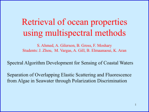 Retrieval of ocean properties using multispectral methods