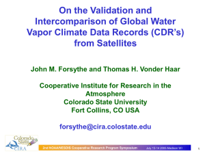 On the Validation and Intercomparison of Global Water from Satellites