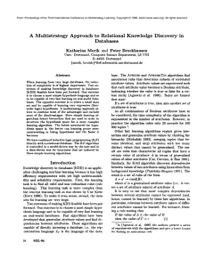 A  Multistrategy Approach  to  Relational Databases