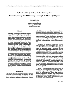 An Empirical Study of  Computational Introspection: