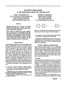 BUCKET BRIGADES A  self-organizing scheme  for  sharing