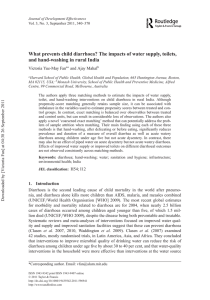 What prevents child diarrhoea? The impacts of water supply, toilets,