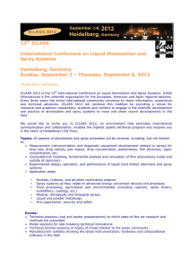 12 ICLASS International Conference on Liquid Atomization and