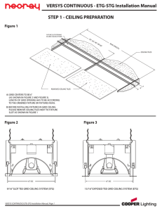 VERSYS CONTINUOUS - ETG-STG Installation Manual STEP 1 - CEILING PREPARATION