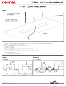 VERSYS - SR-FSR Installation Manual STEP 1 - CEILING PREPARATION Figure 1