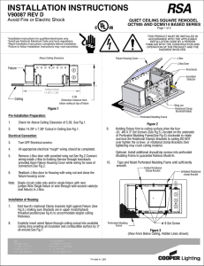 A INSTALLATION INSTRUCTIONS V90087 REV D Avoid Fire or Electric Shock