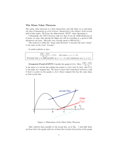 The  Mean  Value  Theorem