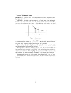 Types  of  Riemann  Sums