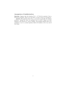 Asymptotes  of  Antiderivatives