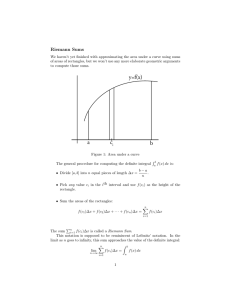 Riemann  Sums