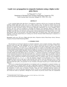 Lamb wave propagation in composite laminates using a higher-order plate theory