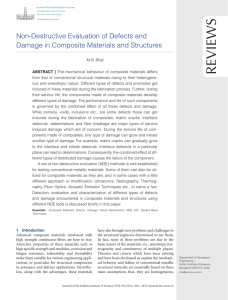 Reviews Non-Destructive Evaluation of Defects and Damage in Composite Materials and Structures