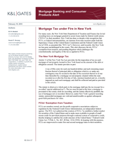Mortgage Banking and Consumer Products Alert