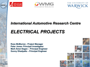 ELECTRICAL PROJECTS International Automotive Research Centre