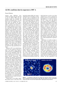 ALMA confirms dust in supernova 1987 A  RESEARCH NEWS Prateek Sharma