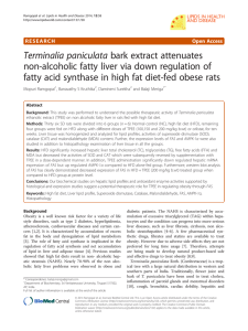Terminalia paniculata bark extract attenuates