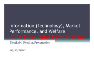 Information (Technology), Market Performance  and Welfare Performance, and Welfare