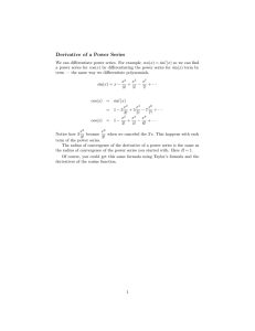 Derivative  of  a  Power  Series