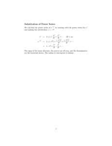 Substitution  of  Power  Series