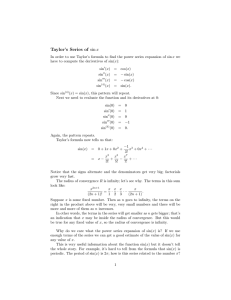 Taylor’s  Series  of  sin x