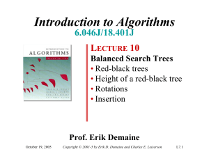 Introduction to Algorithms 6.046J/18.401J L 10
