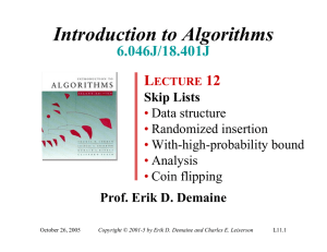 Introduction to Algorithms 6.046J/18.401J L 12