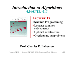 Introduction to Algorithms 6.046J/18.401J L 15