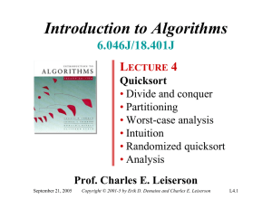 Introduction to Algorithms 6.046J/18.401J L 4