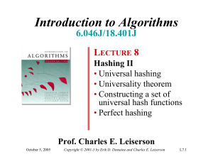 Introduction to Algorithms 6.046J/18.401J L 8