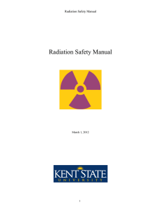 Radiation Safety Manual March 1, 2012 1