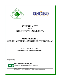 CITY OF KENT and KENT STATE UNIVERSITY NPDES PHASE II