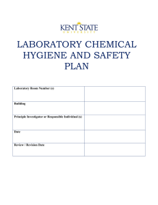 LABORATORY CHEMICAL HYGIENE AND SAFETY PLAN