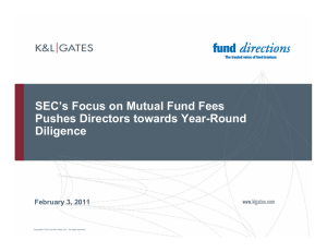 SEC’s Focus on Mutual Fund Fees Pushes Directors towards Year-Round Diligence