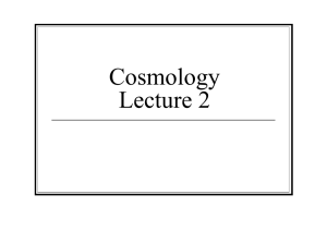 Cosmology Lecture 2