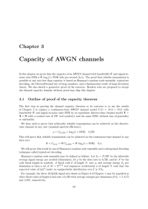 Capacity of Chapter 3